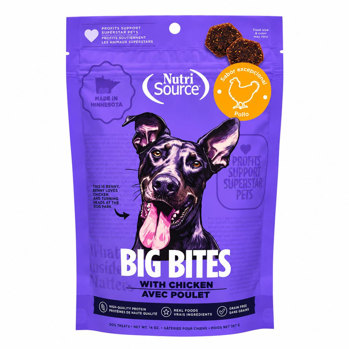 NUTRISOURCE BIG BITES CHICKEN 397G