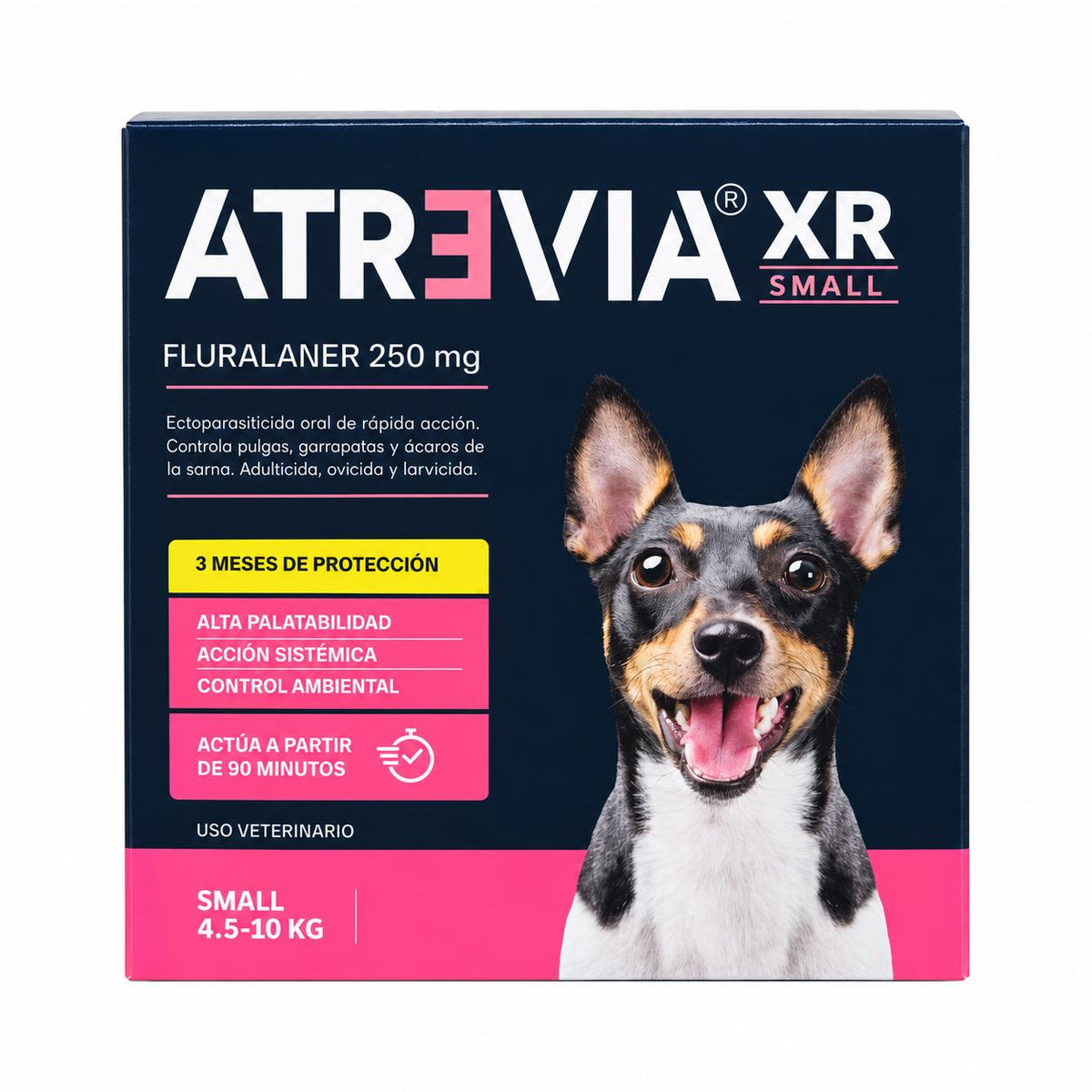 ECTOPARASITICIDA ATREVIA XR SMALL X 1 TABLA (ROSADA)