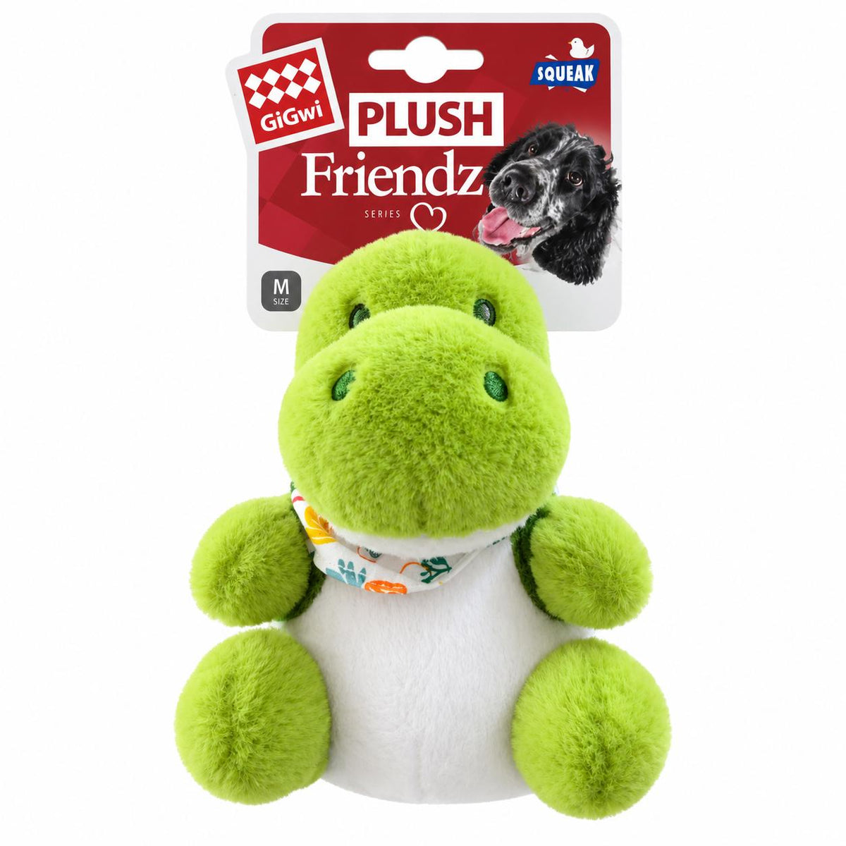 GIGWI 'PLUSH FRIENDZ'DINOSAUR BACKPACKWITH SQUEAKER INSIDE
