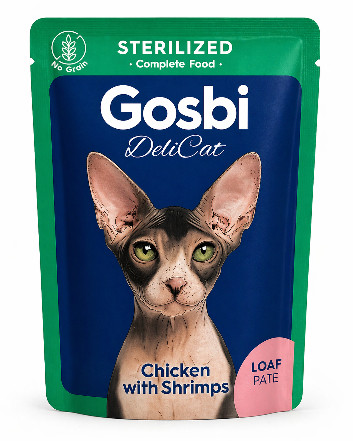 GOSBI DELICAT STERILIZED CHICKEN WITH SHRIMPS LOAF 70 G
