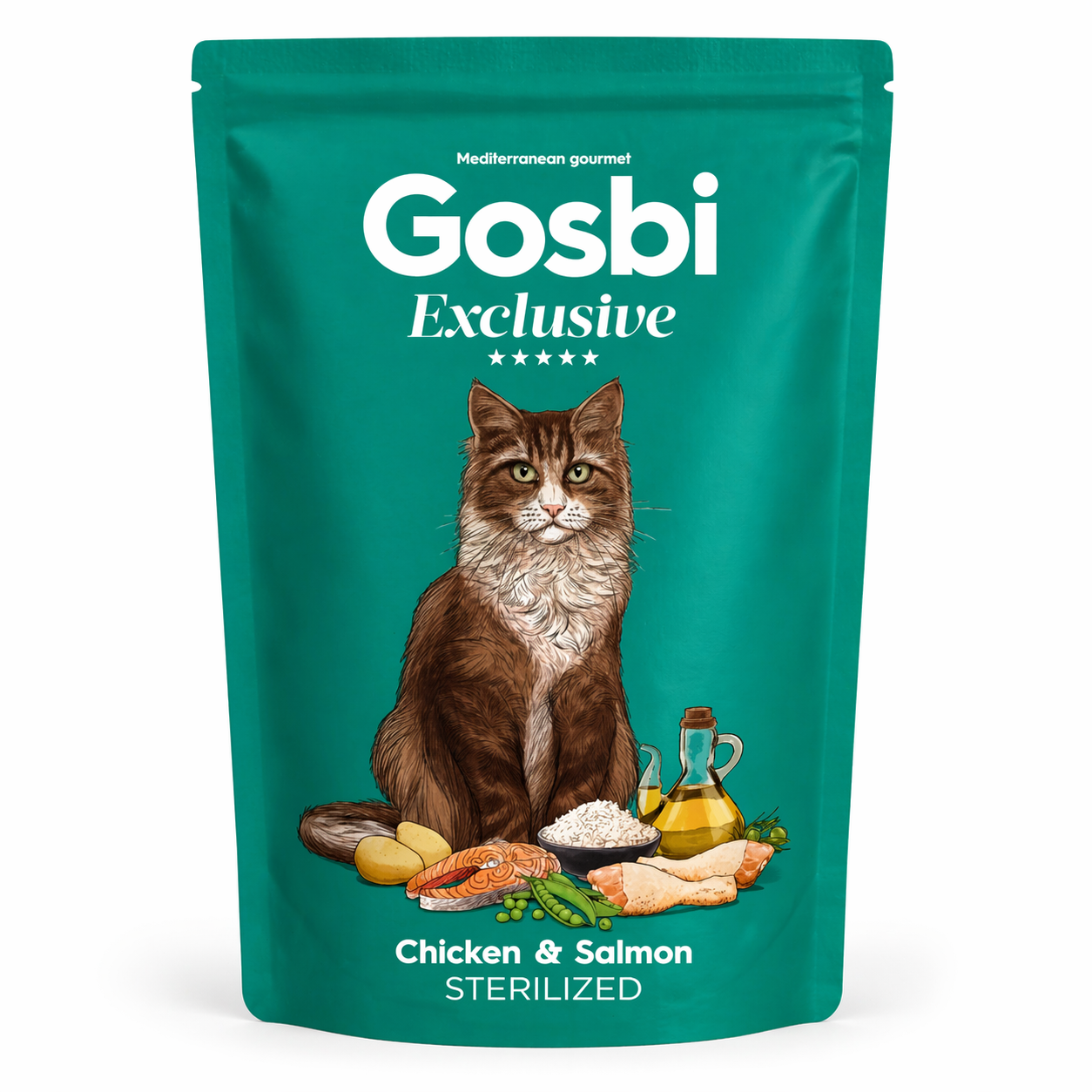 GOSBI EXCLUSIVE CAT CHICKEN & SALMON STERILIZED 1,5 KG