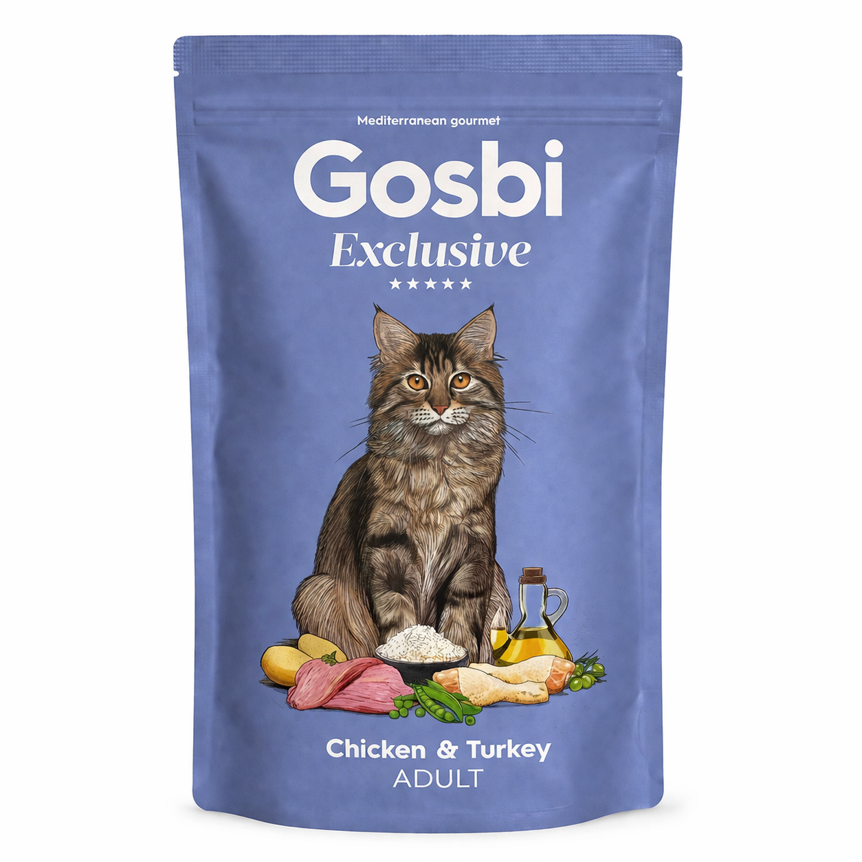 GOSBI EXCLUSIVE CAT CHICKEN & TURKEY ADULT 1,5 KG