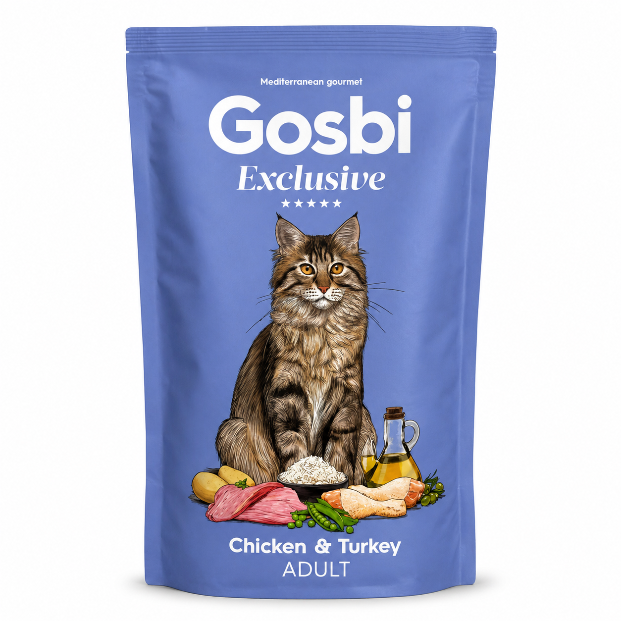 GOSBI EXCLUSIVE CAT CHICKEN & TURKEY ADULT 6 KG