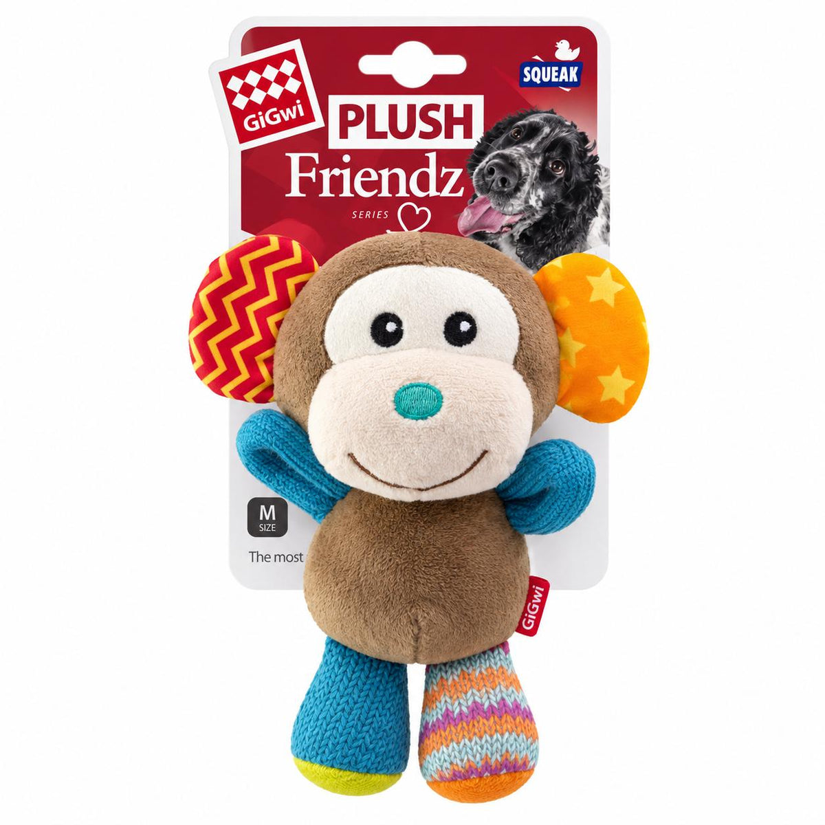 MONKEY    'PLUSH FRIENDZ'      WITH SQUEAKER