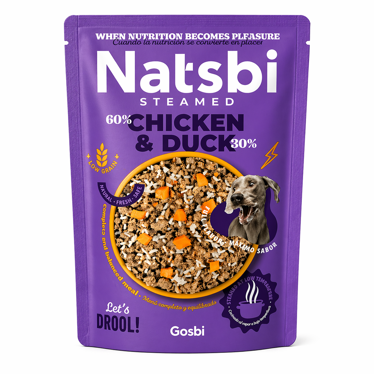 NATSBI STEAMED CHICKEN & DUCK 200 G