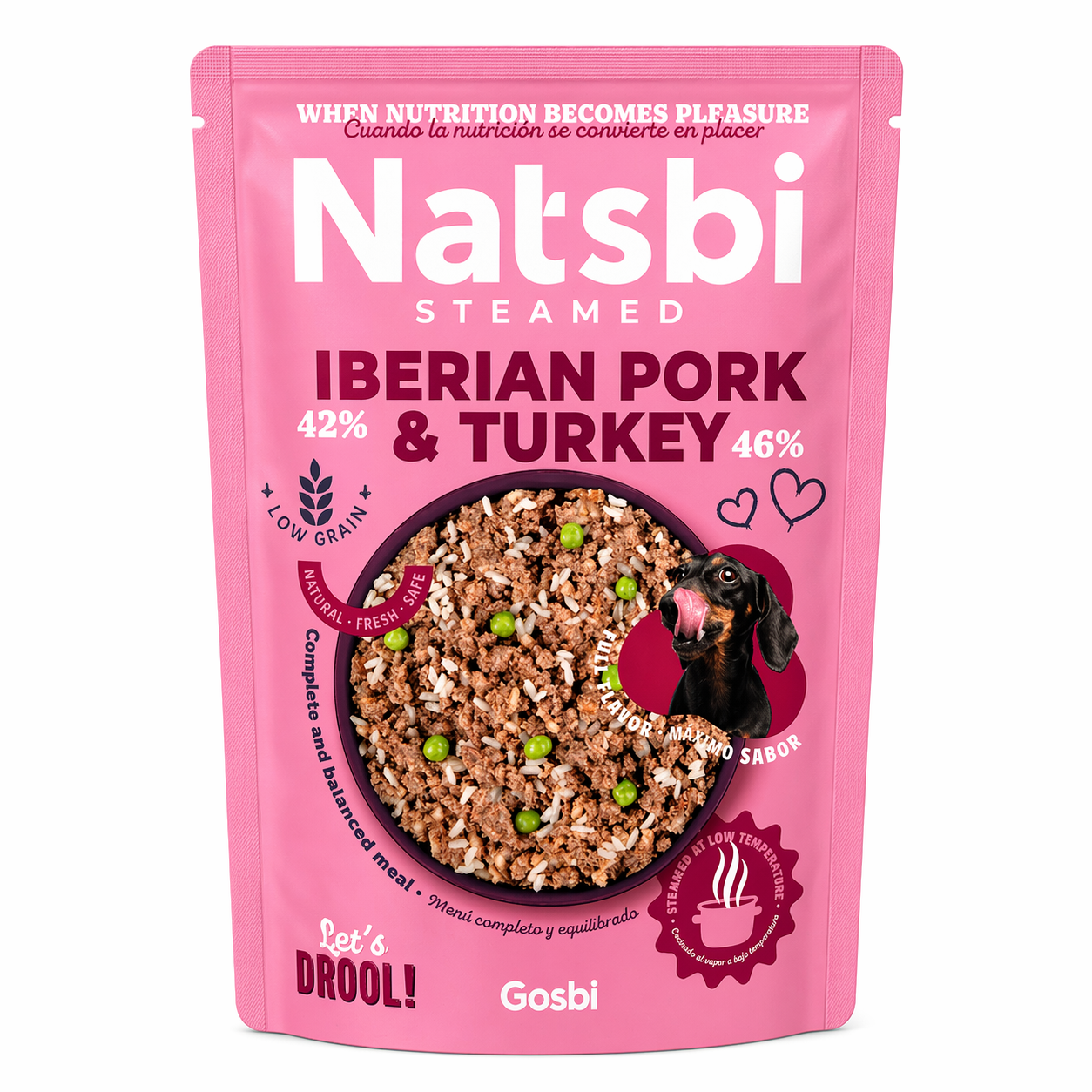 NATSBI STEAMED IBERIAN PORK & TURKEY 200 G
