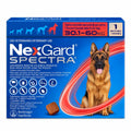 NEXGARD SPECTRA XL.( 30.1 A 60 KG.UNIDAD ) ROJO