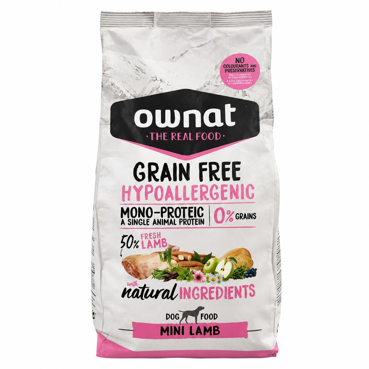 ALIMENTO OWNAT GRAIN FREE HYPO MINI LAMB 1 KG